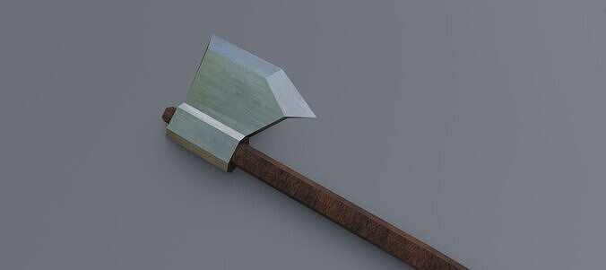 Axe low-poly Free low-poly 3D model