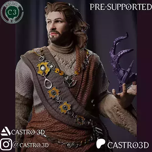 Gale - The Waterdeep Mage - Baldurs Gate 3 Miniature Collection 3D print model