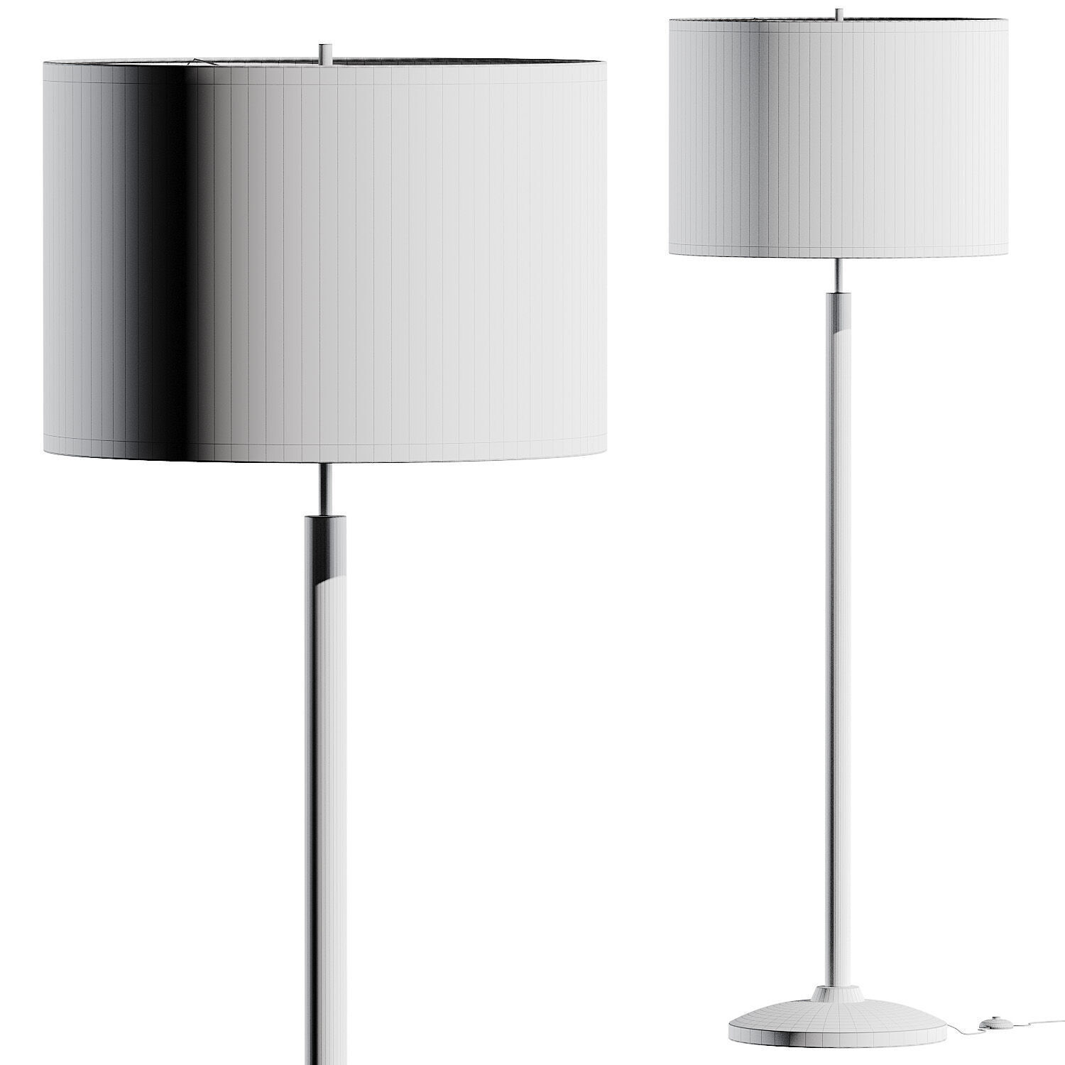 Altmar II Natural Maple Floor Lamp 3D model_3