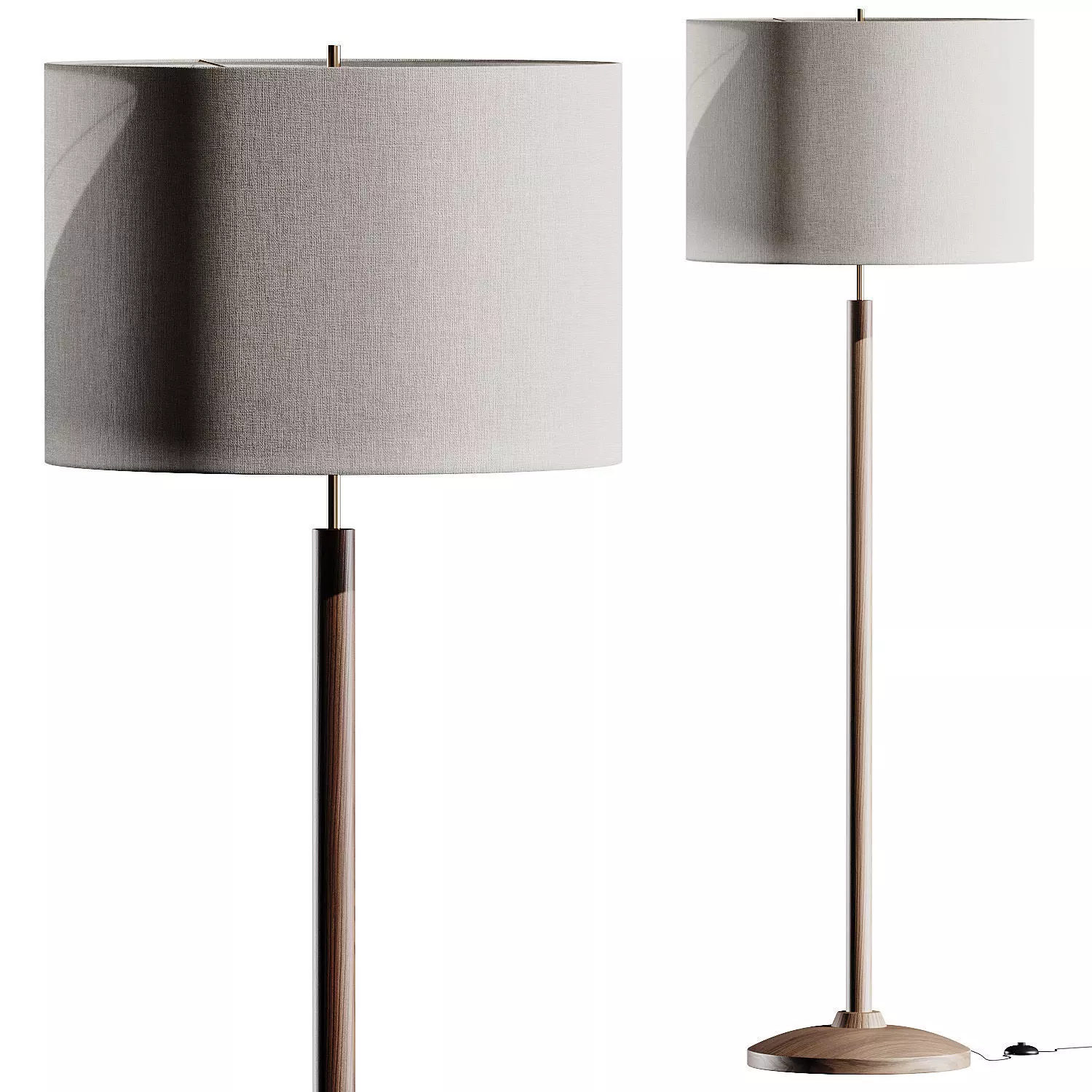 Altmar II Natural Maple Floor Lamp 3D model_0