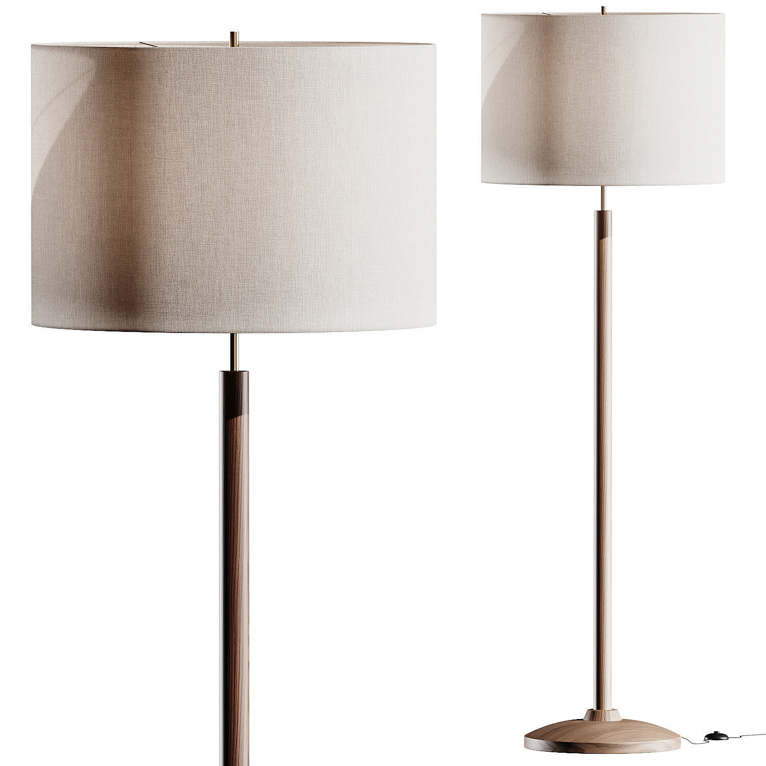 Altmar II Natural Maple Floor Lamp 3D model_2