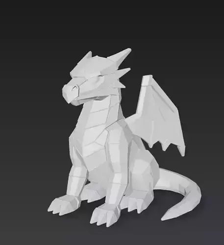 Low Poly Mechanical Dragon