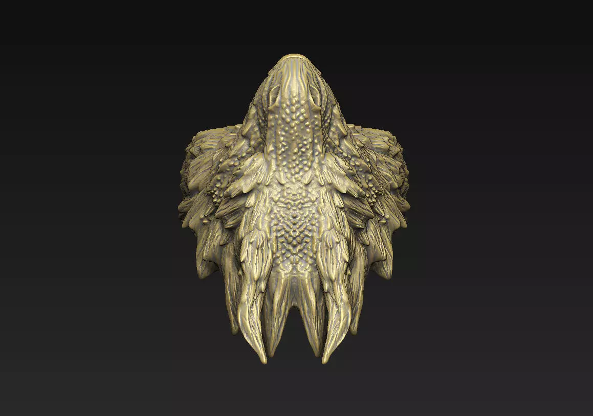 dragon design epic carnivore warrior bat python pendant hydra 3D print model_6