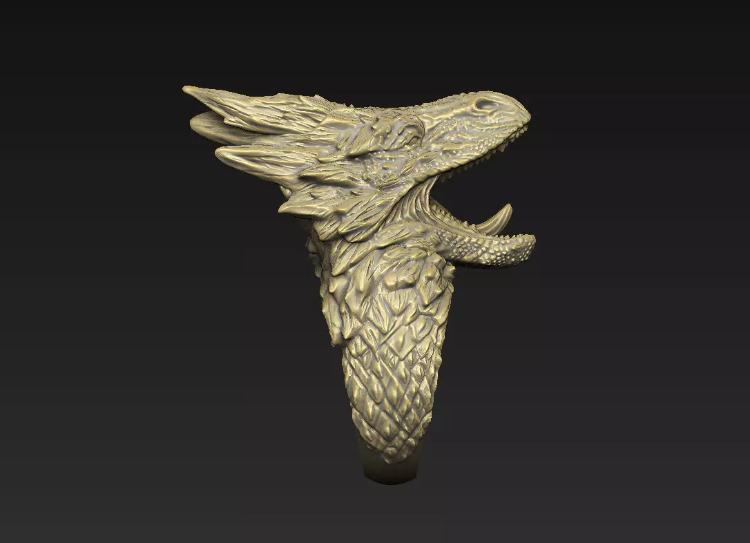 dragon design epic carnivore warrior bat python pendant hydra 3D print model_2