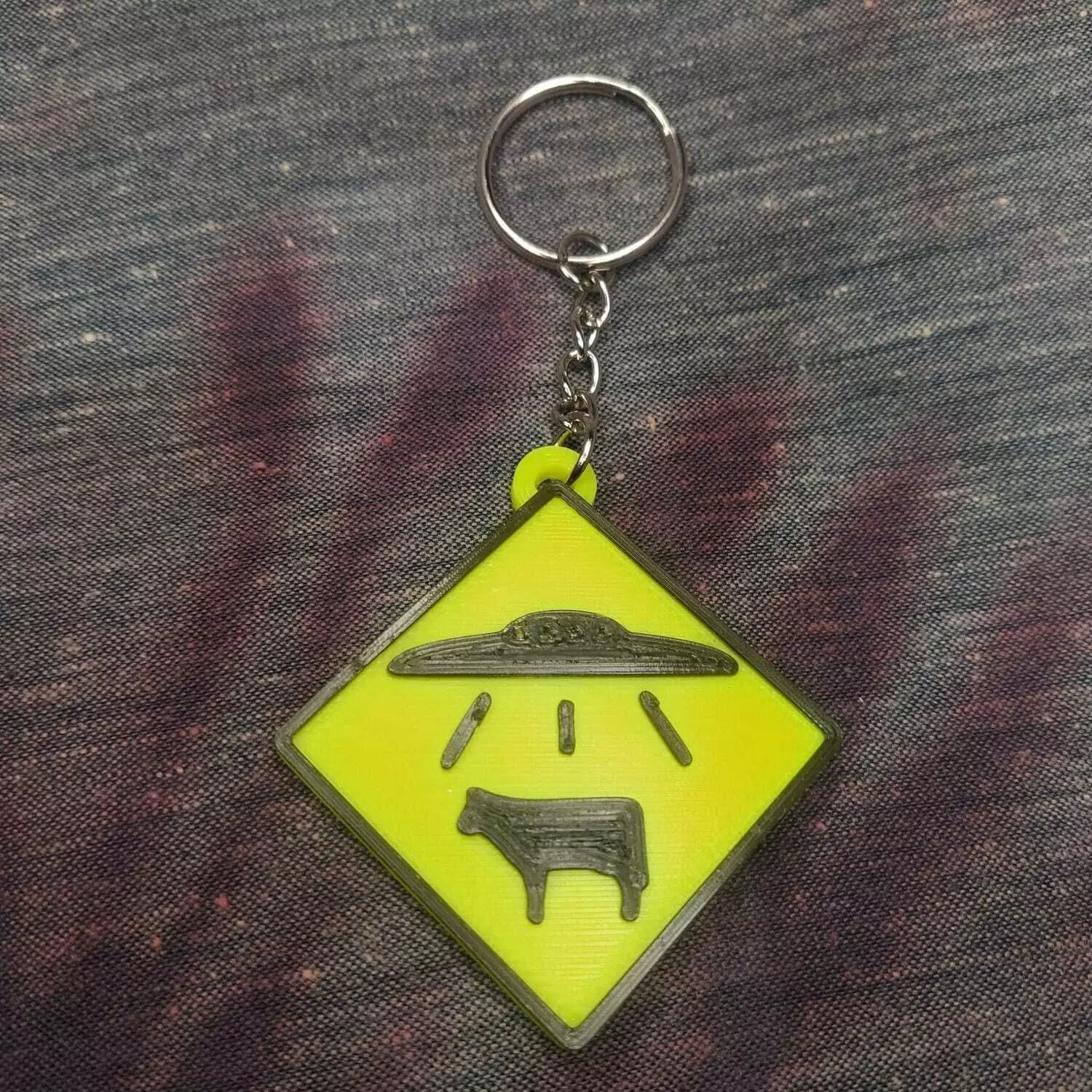 Abduction Cow Keychain Ufo 3D print model