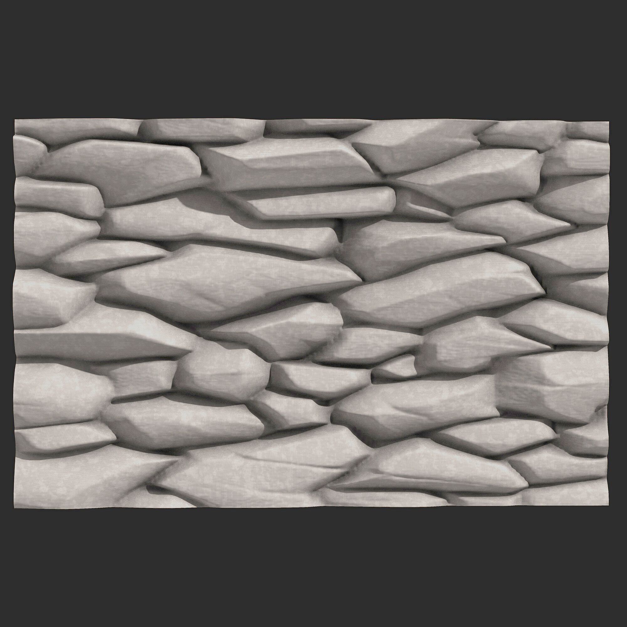 Stone Wall 374 3D print model_5