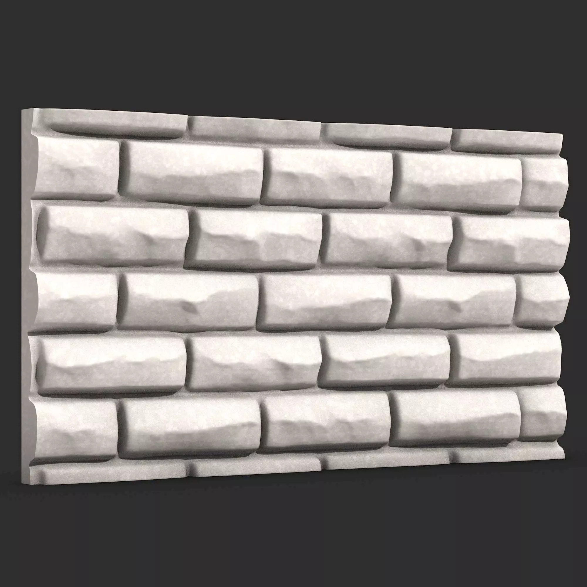 Game Asset Stone Wall Tile 3D print model
