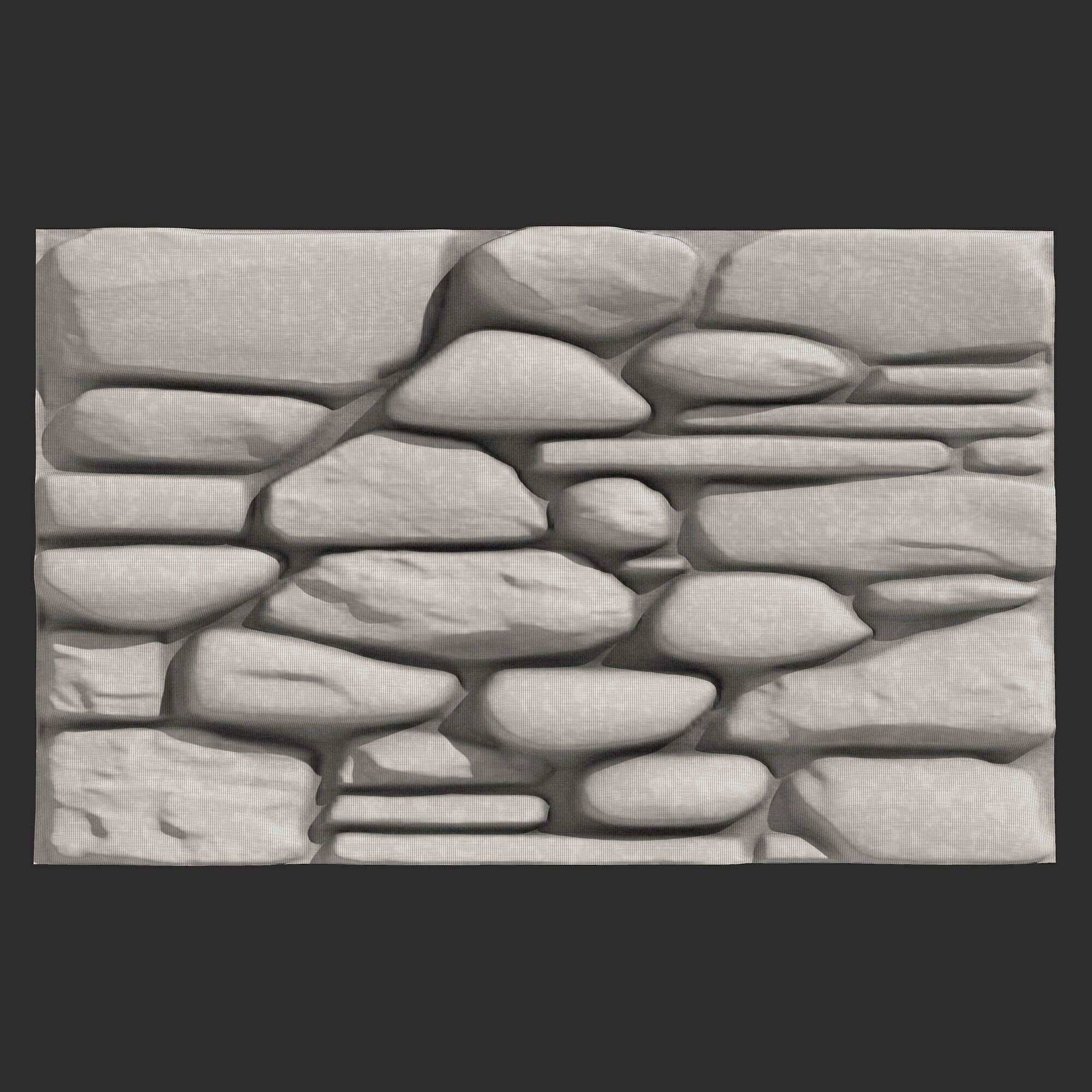 Stone Wall 372 3D print model_5