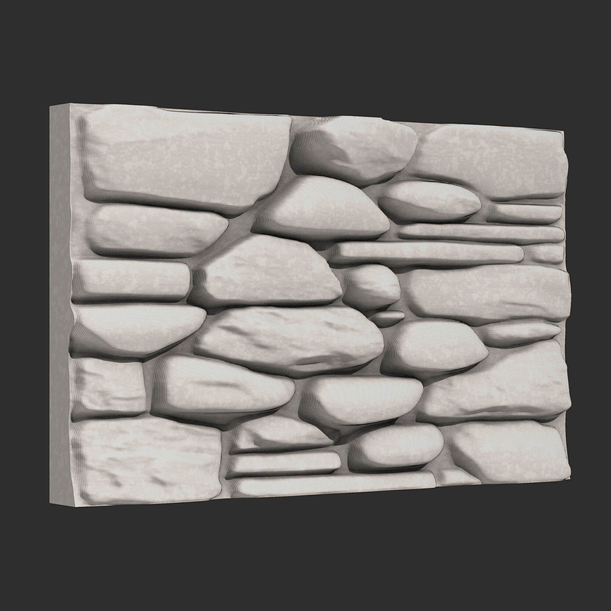 Stone Wall 372 3D print model_6