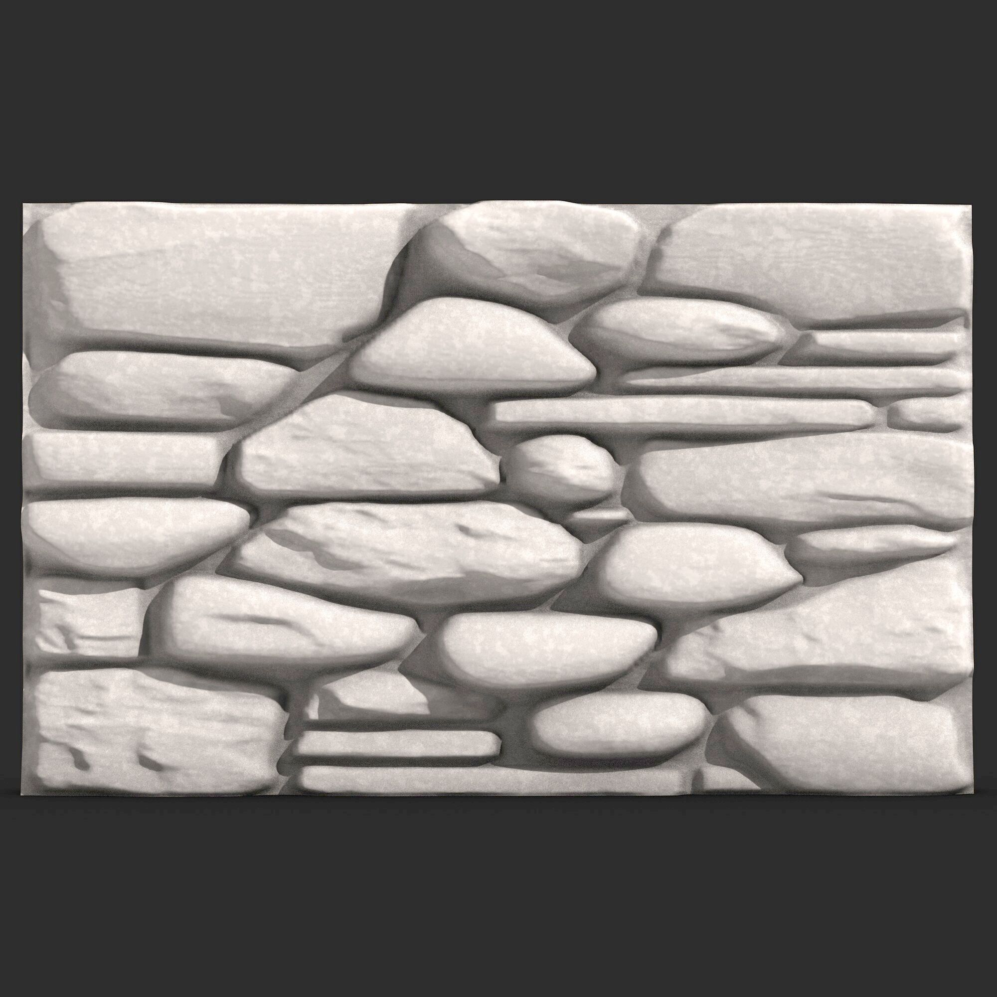 Stone Wall 372 3D print model_1