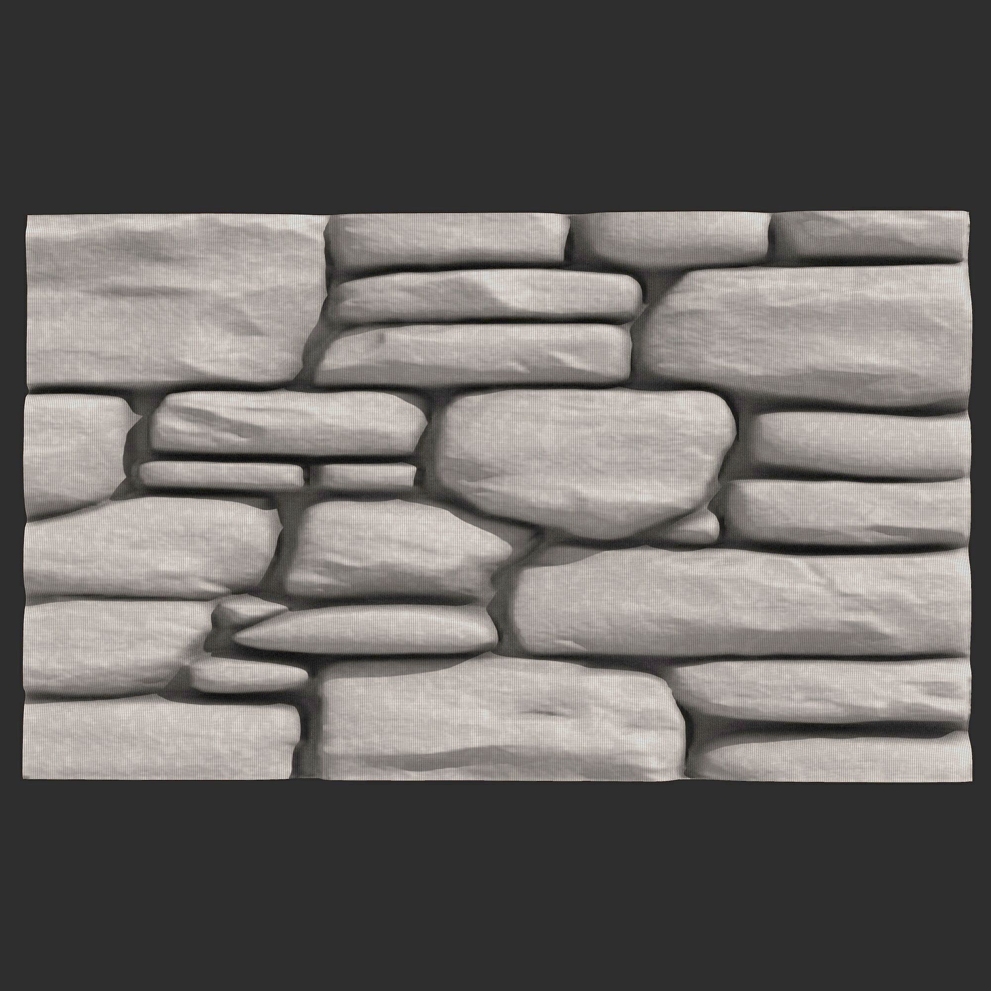 Stone Wall 370 3D print model_5