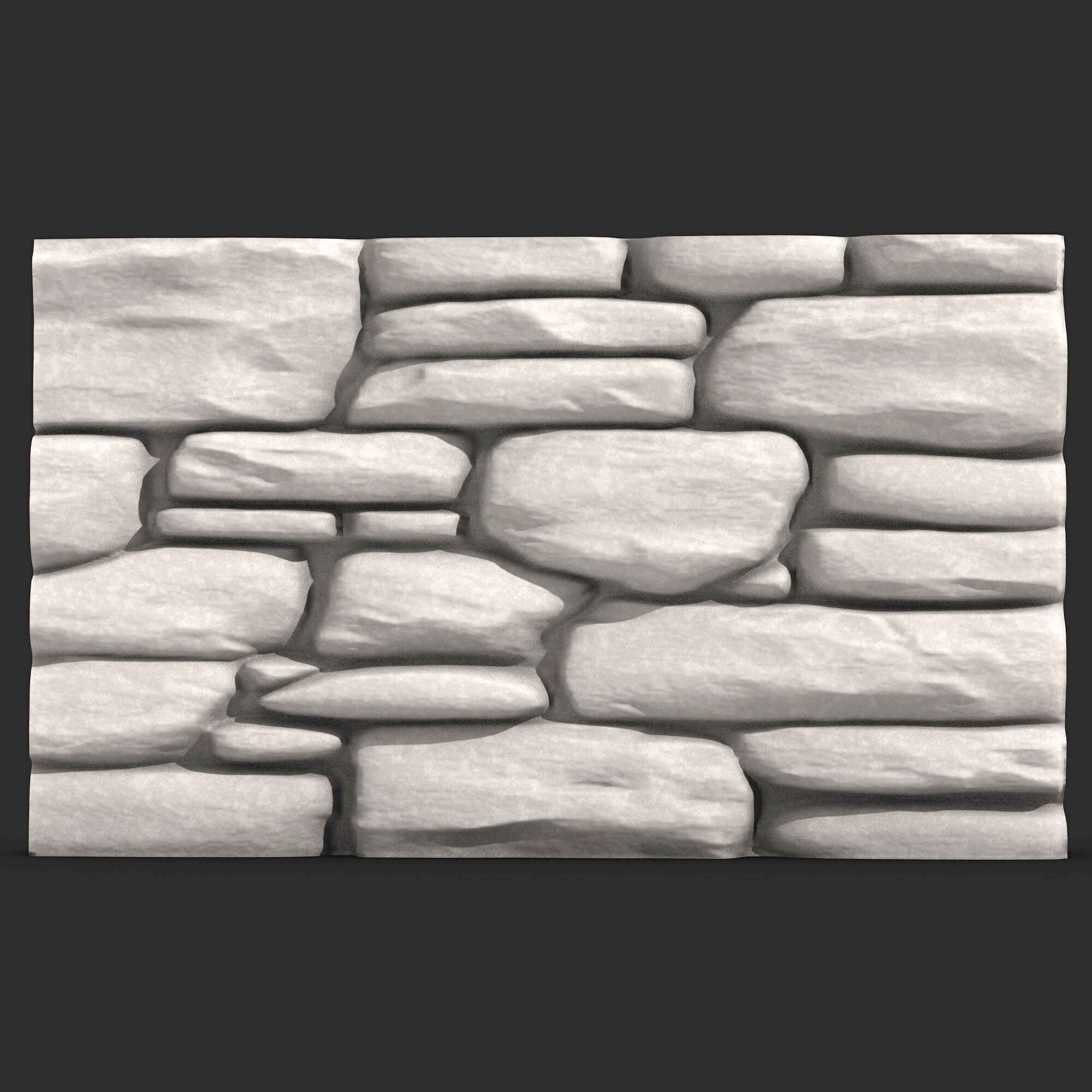 Stone Wall 370 3D print model_1