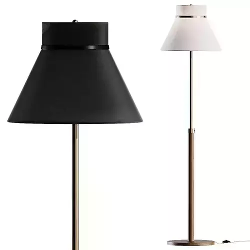 Crate and Barrel Finley Wooden Adjustable Floor Lamp