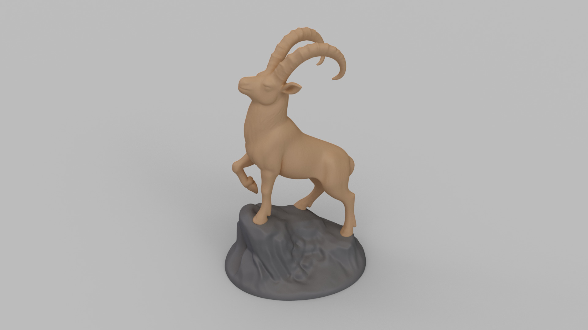 Mountain Goat Miniature 3D print model_7