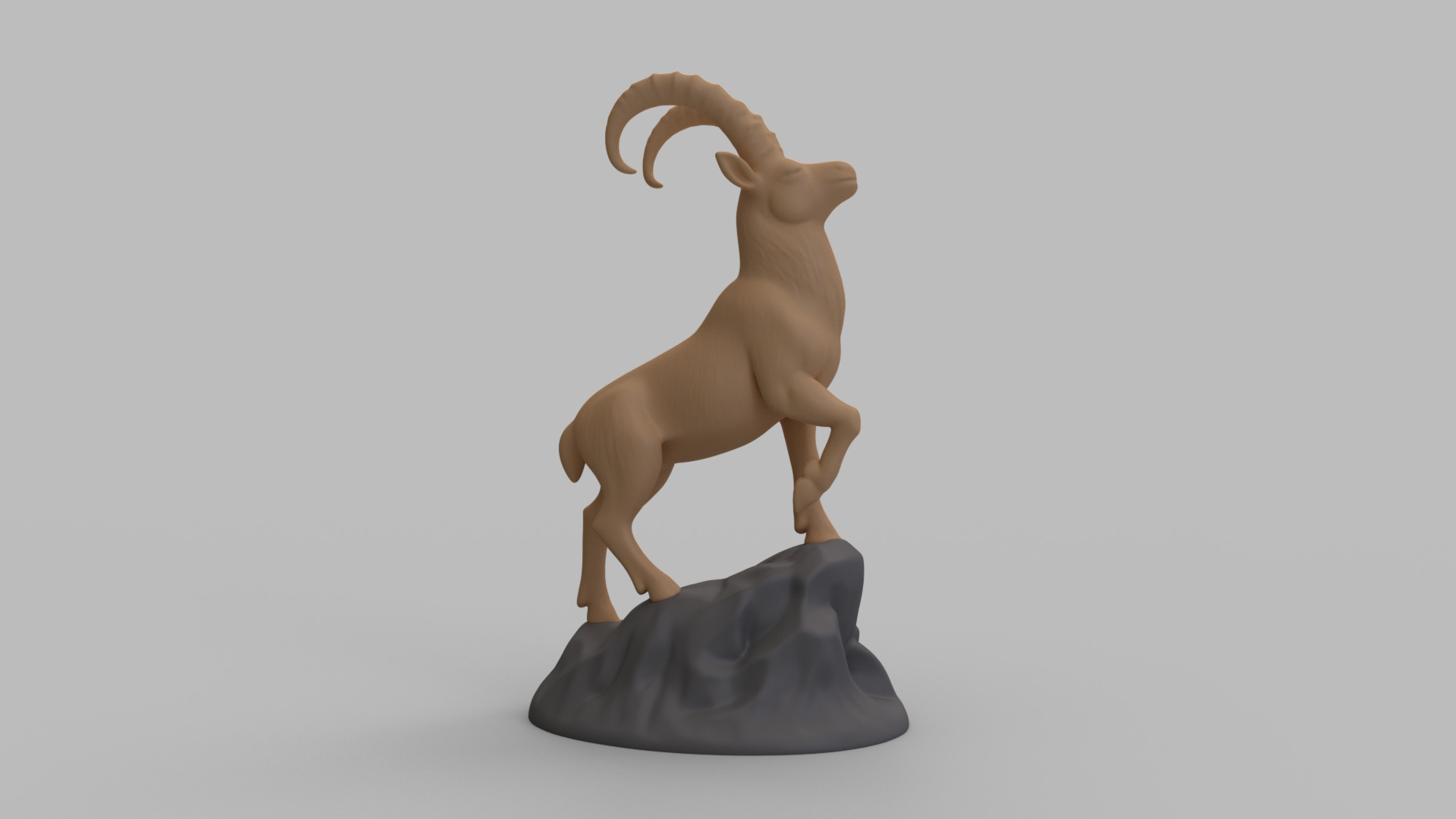 Mountain Goat Miniature 3D print model_3