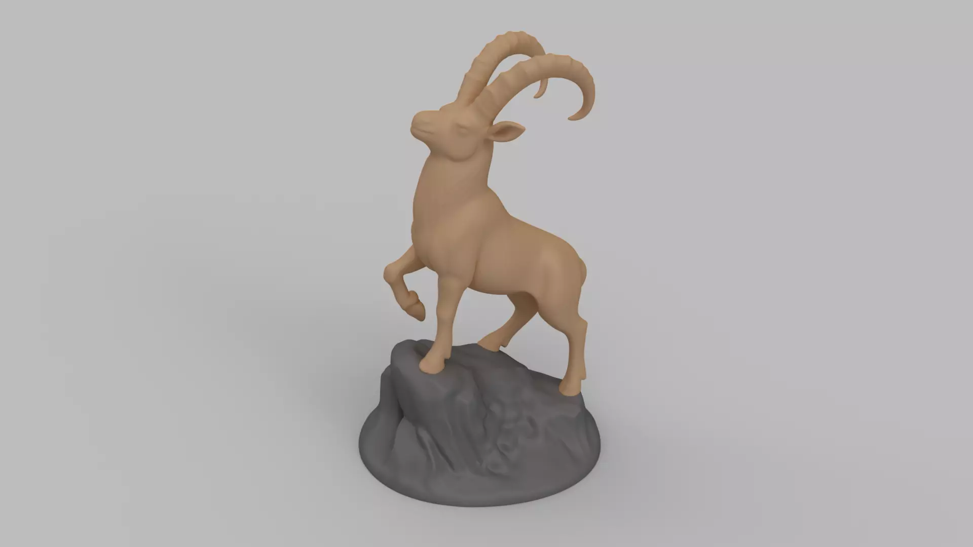 Mountain Goat Miniature 3D print model_0