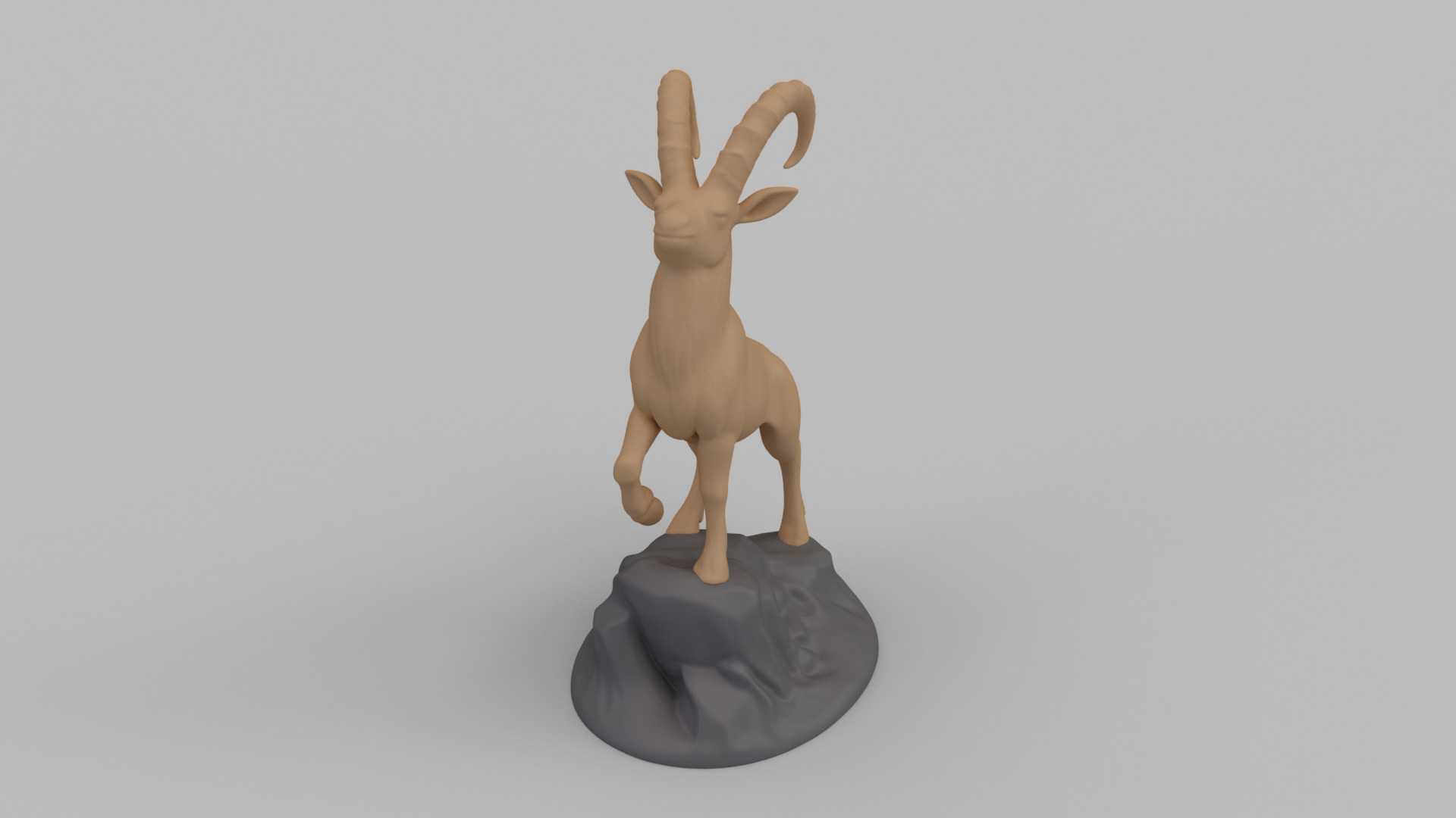 Mountain Goat Miniature 3D print model_1