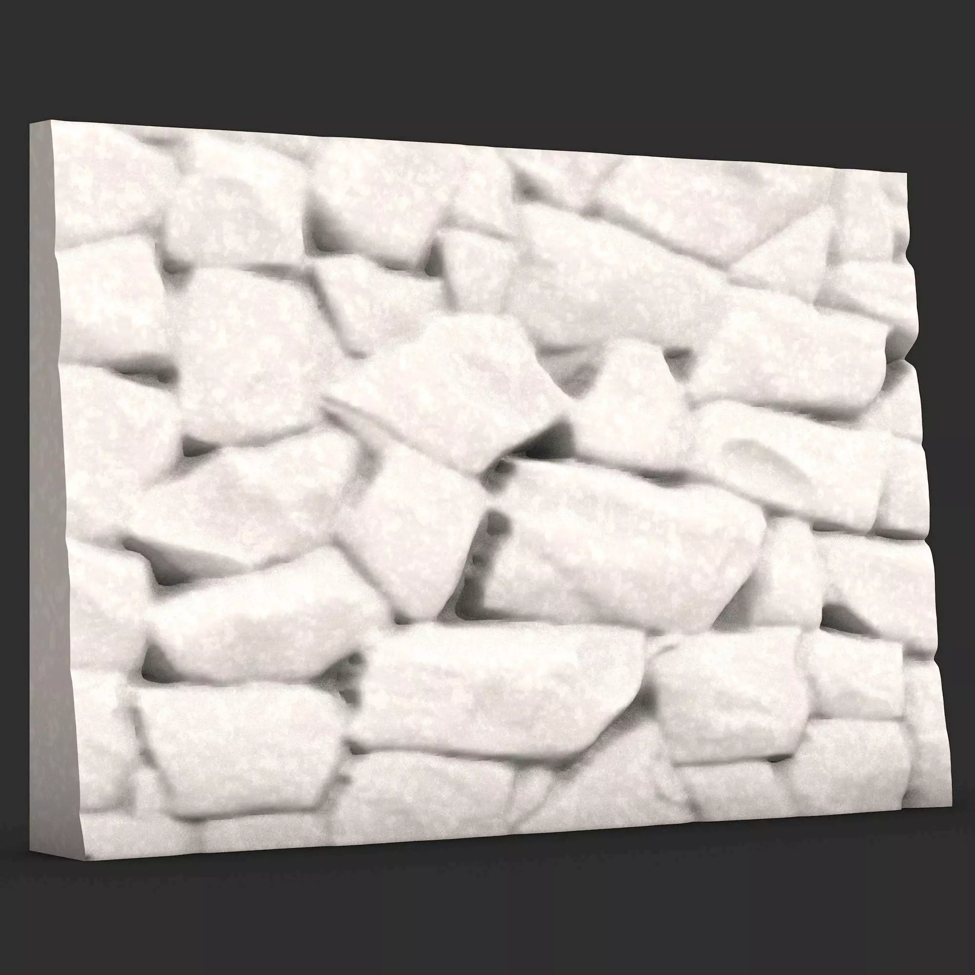 Weathered Fieldstone Barrier Asset 3D print model