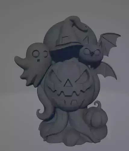 The Three Halloween Friends 3D print model