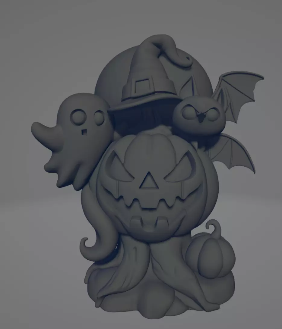 The Three Halloween Friends 3D print model_0