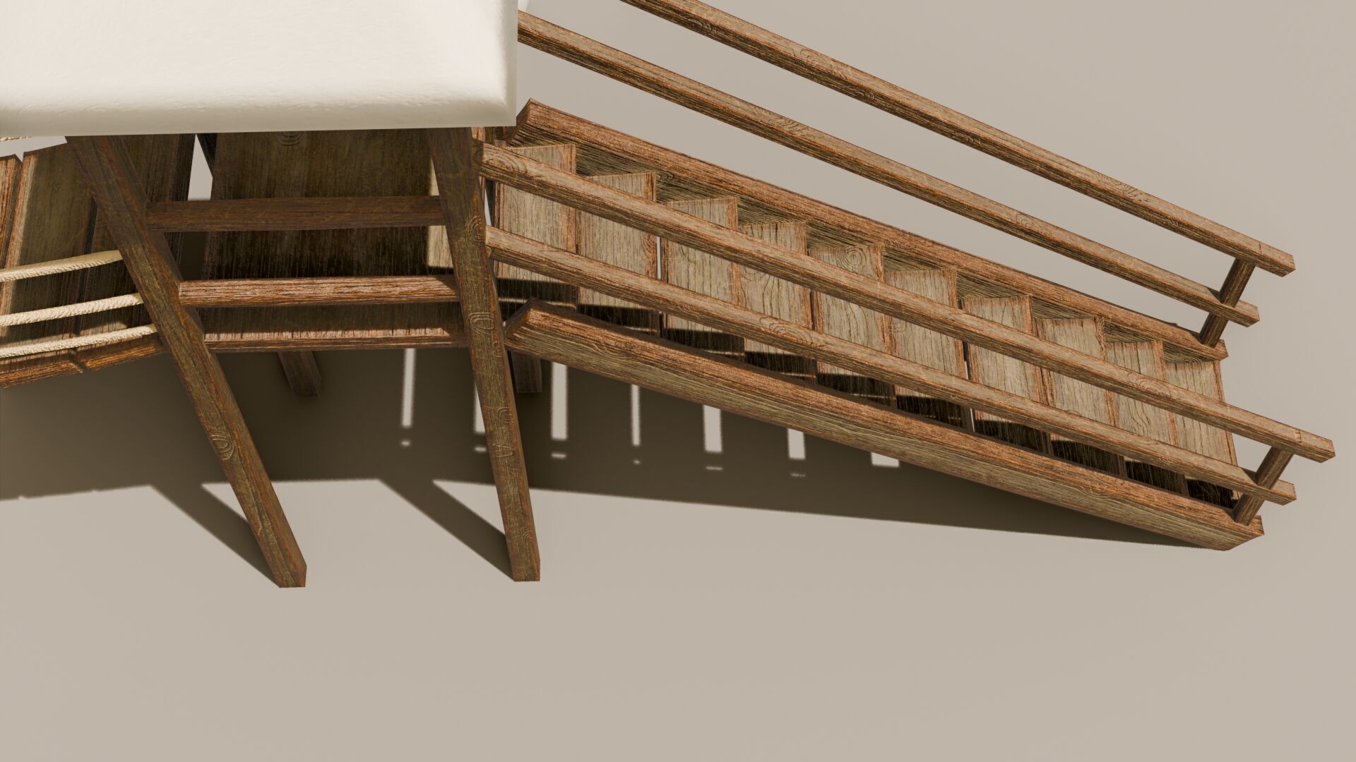 Playground castle with a slide Low-poly 3D model_3