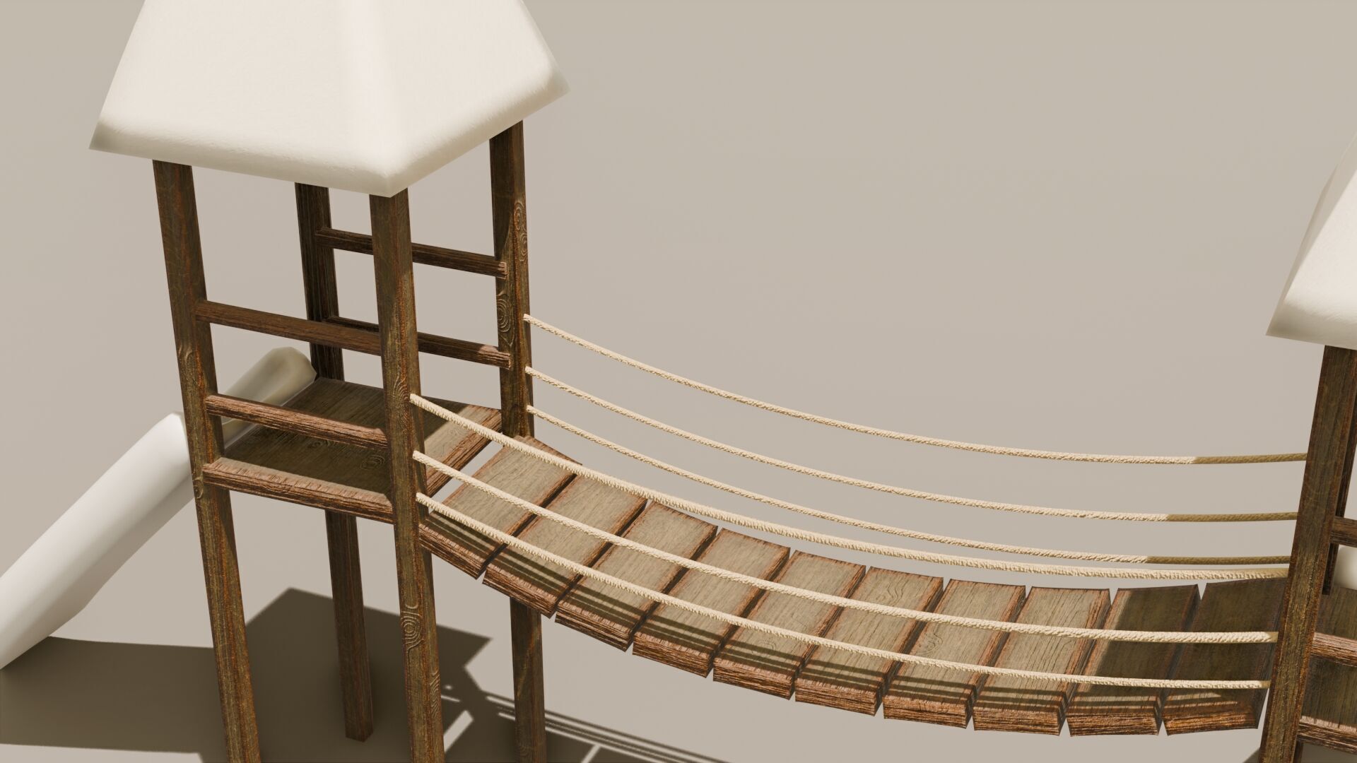 Playground castle with a slide Low-poly 3D model_9