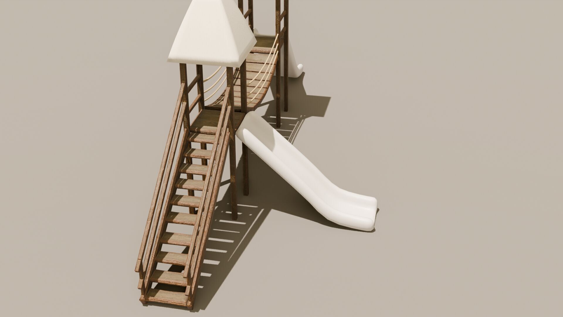 Playground castle with a slide Low-poly 3D model_17
