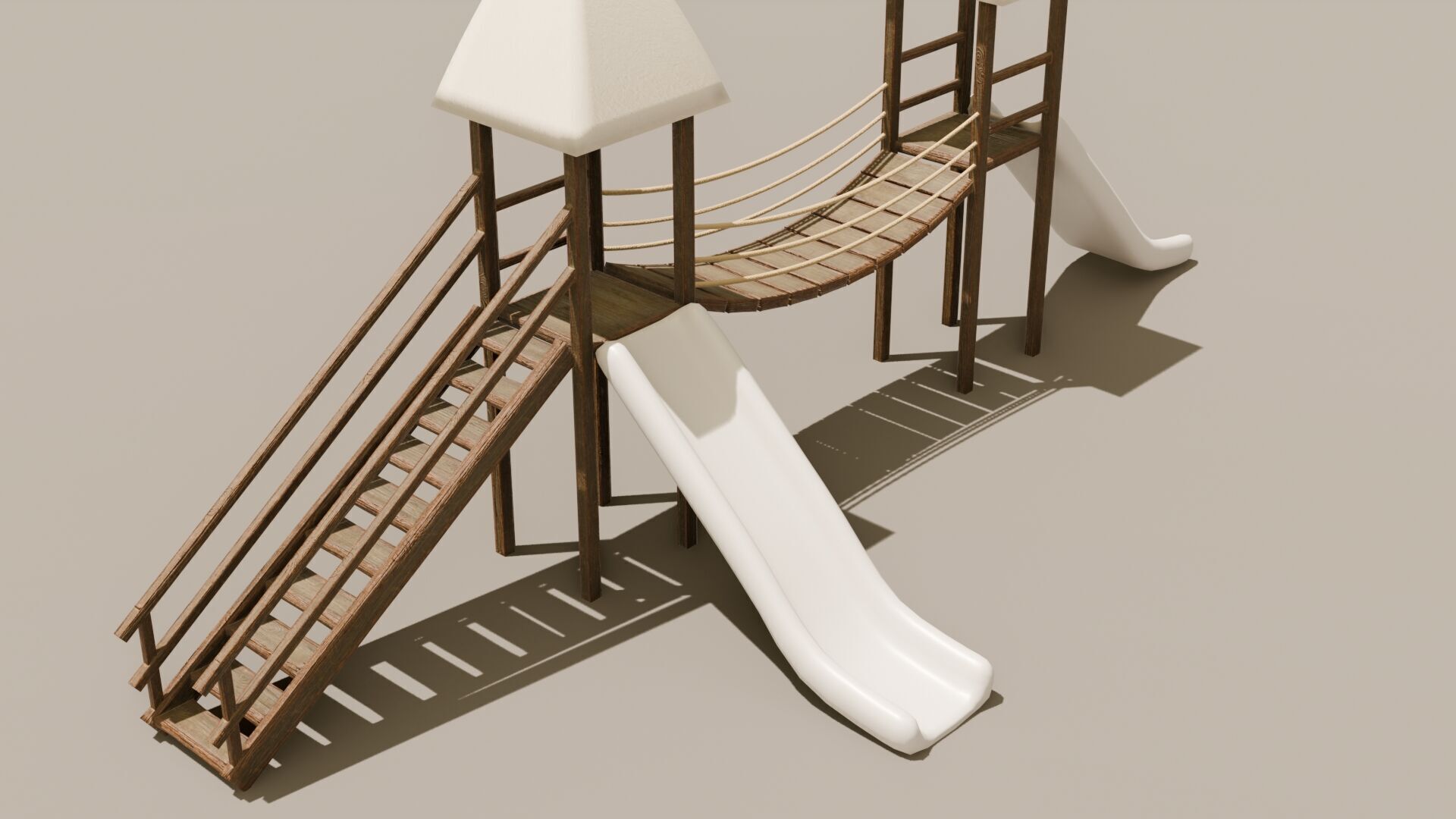 Playground castle with a slide Low-poly 3D model_22