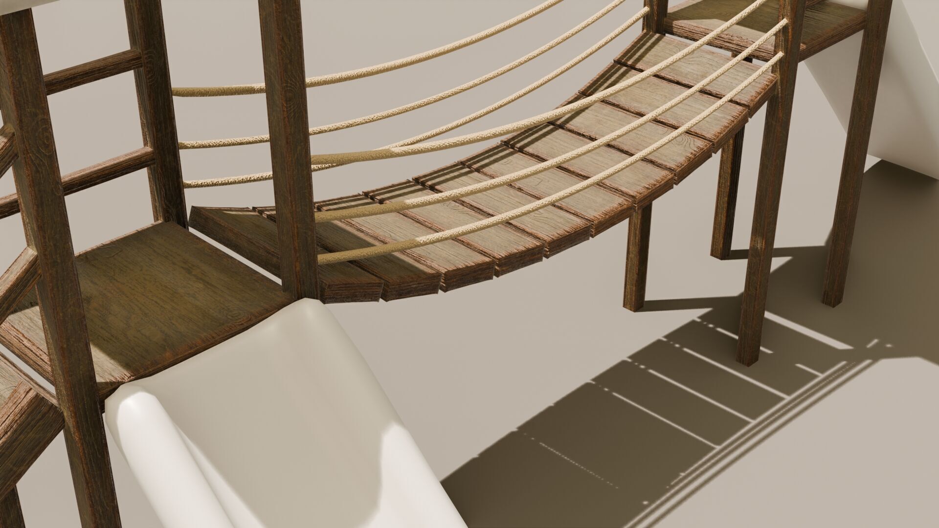 Playground castle with a slide Low-poly 3D model_30