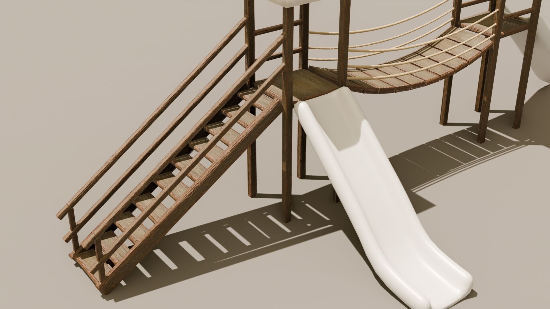 Playground castle with a slide Low-poly 3D model_15