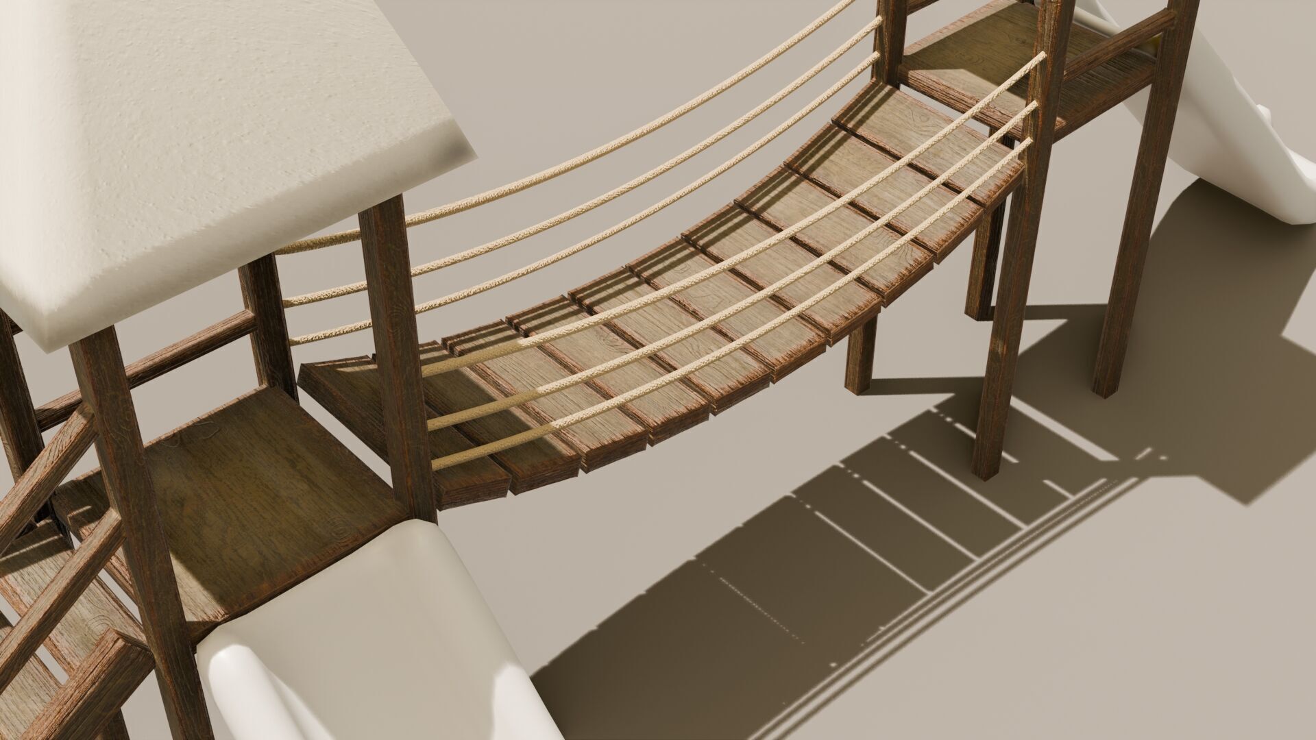 Playground castle with a slide Low-poly 3D model_10