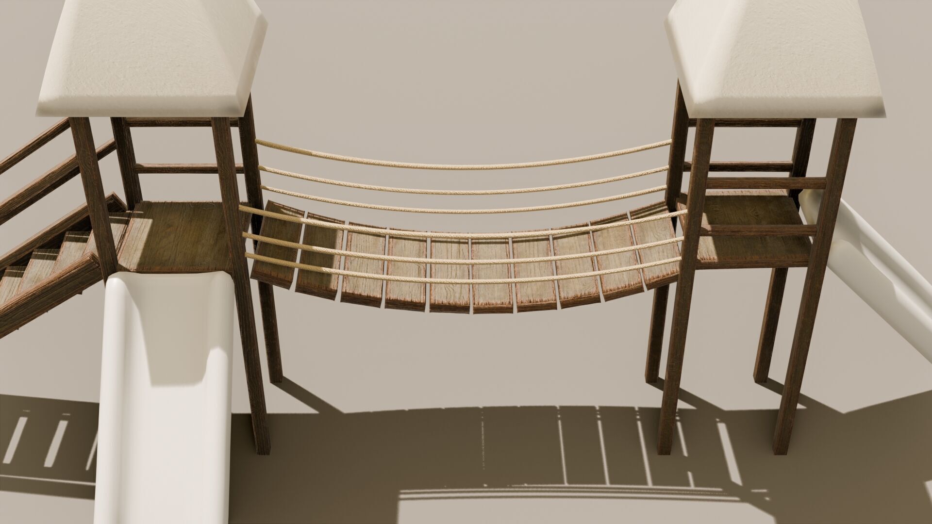 Playground castle with a slide Low-poly 3D model_18