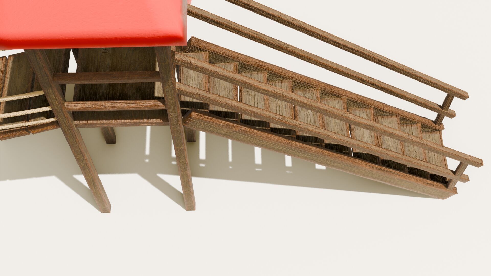 Playground castle with a slide Low-poly 3D model_7