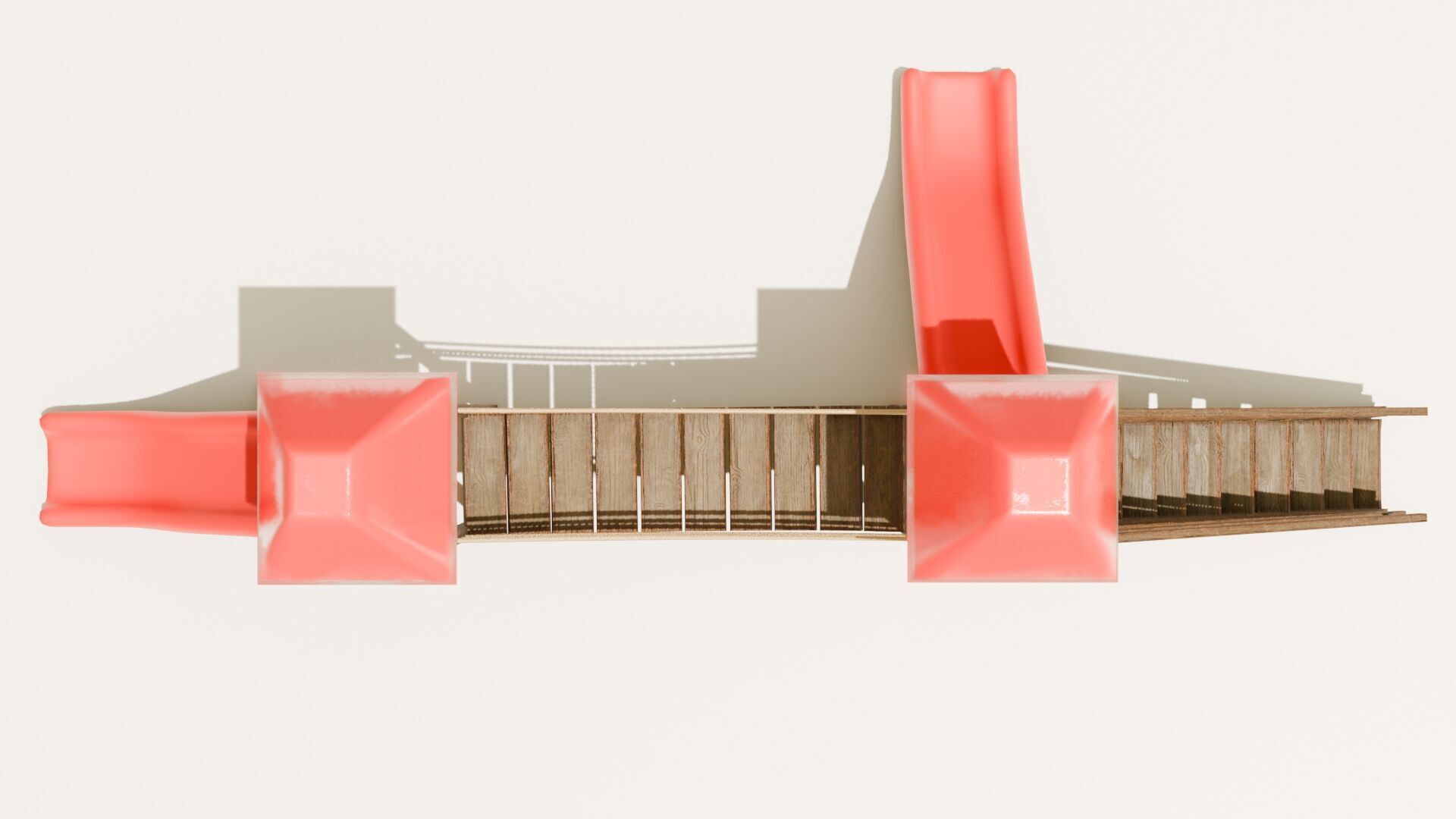 Playground castle with a slide Low-poly 3D model_1