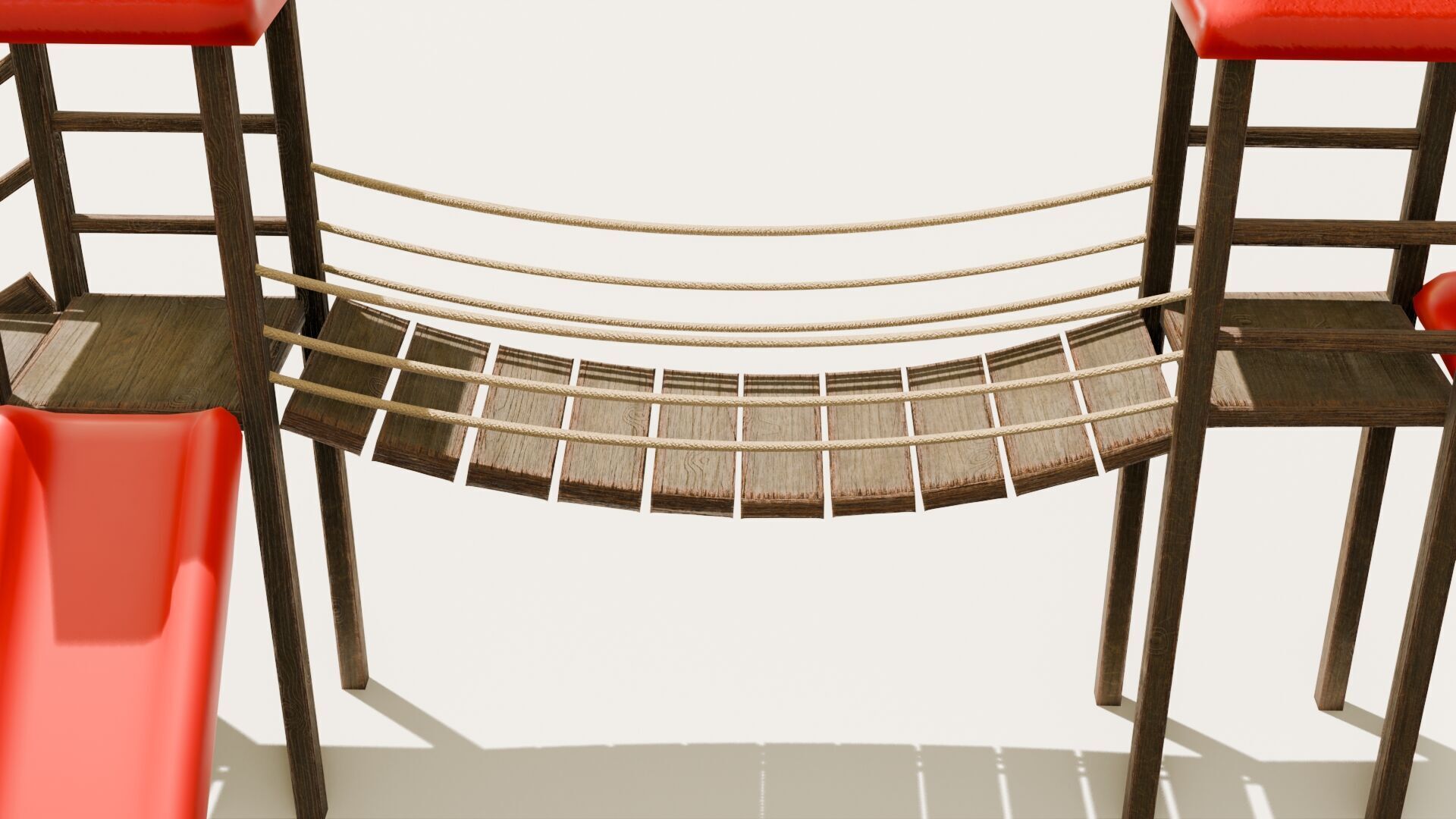 Playground castle with a slide Low-poly 3D model_27