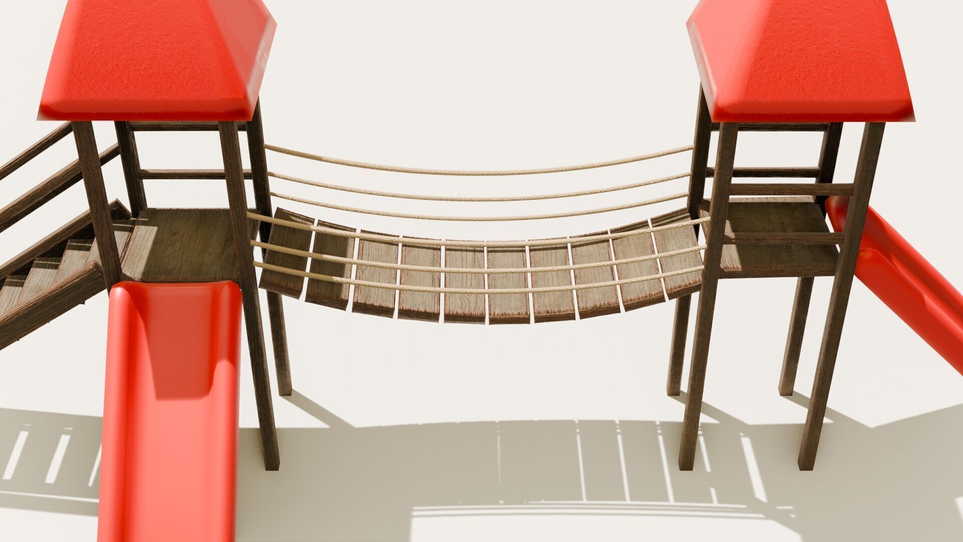 Playground castle with a slide Low-poly 3D model_20