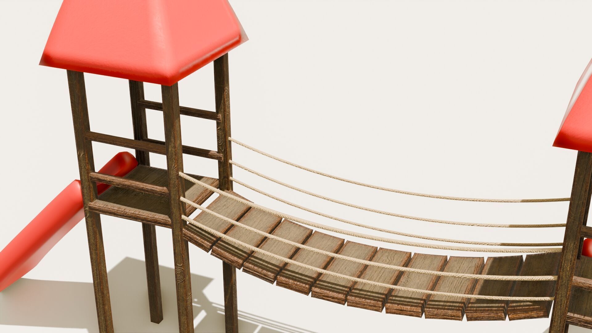 Playground castle with a slide Low-poly 3D model_15