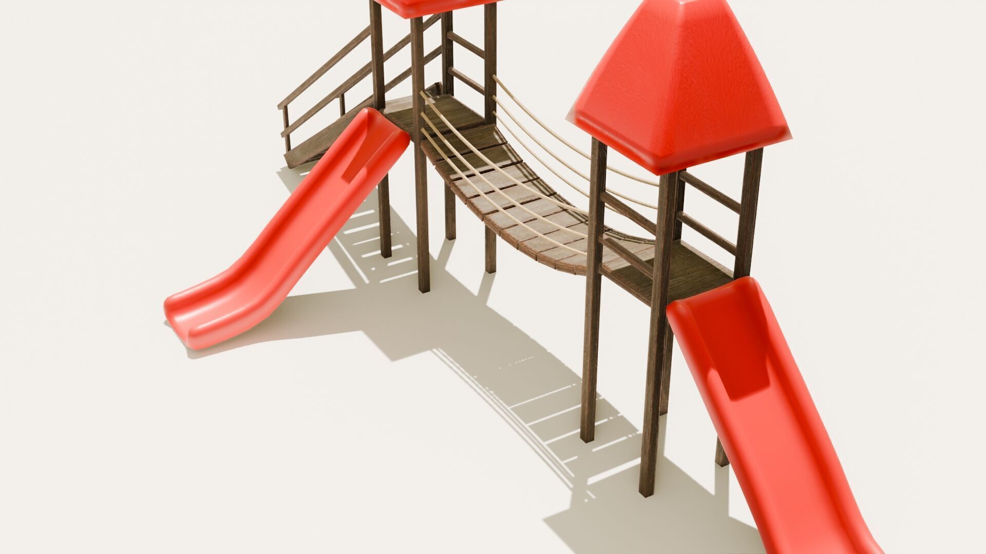 Playground castle with a slide Low-poly 3D model_19