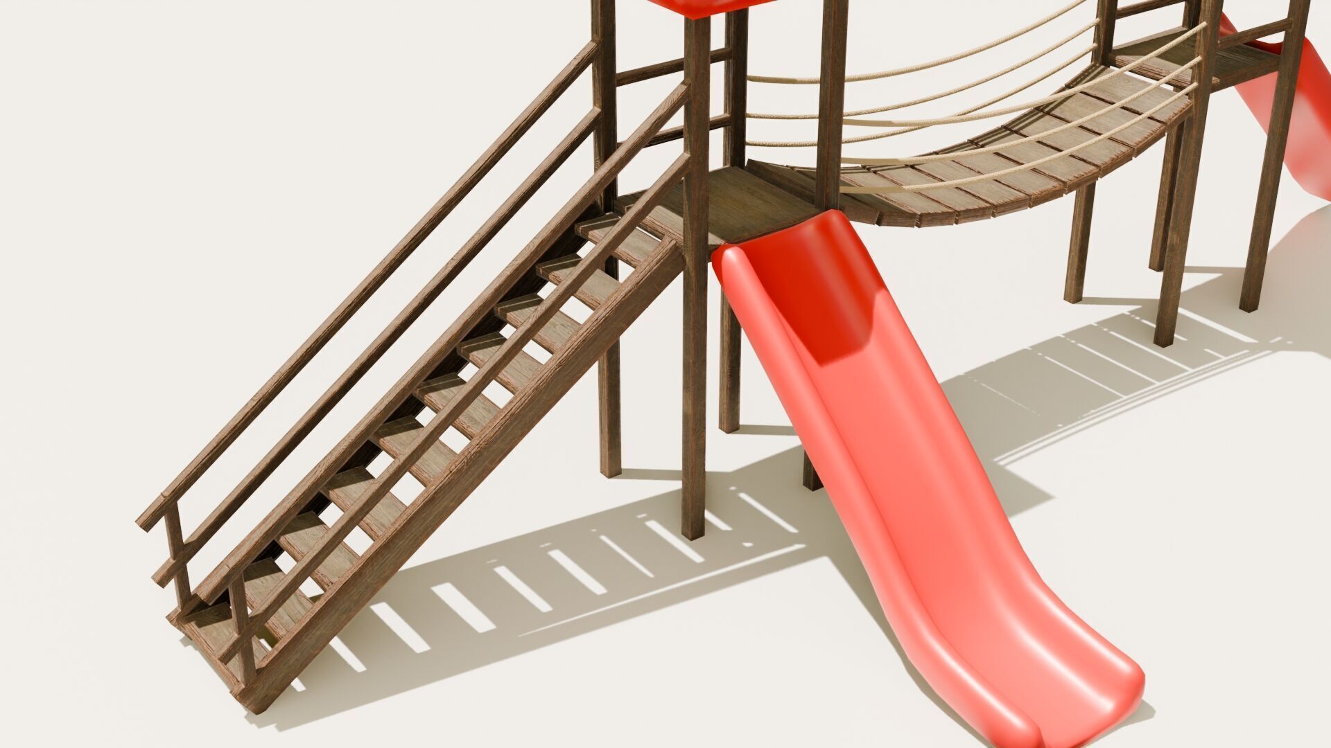 Playground castle with a slide Low-poly 3D model_21