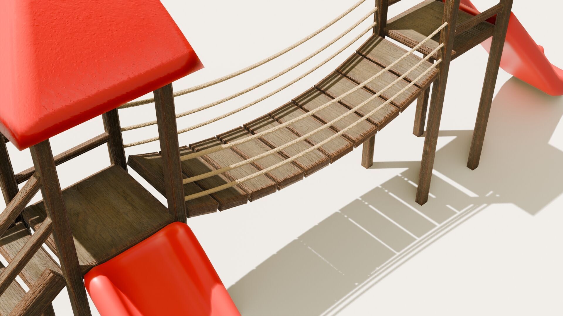 Playground castle with a slide Low-poly 3D model_12