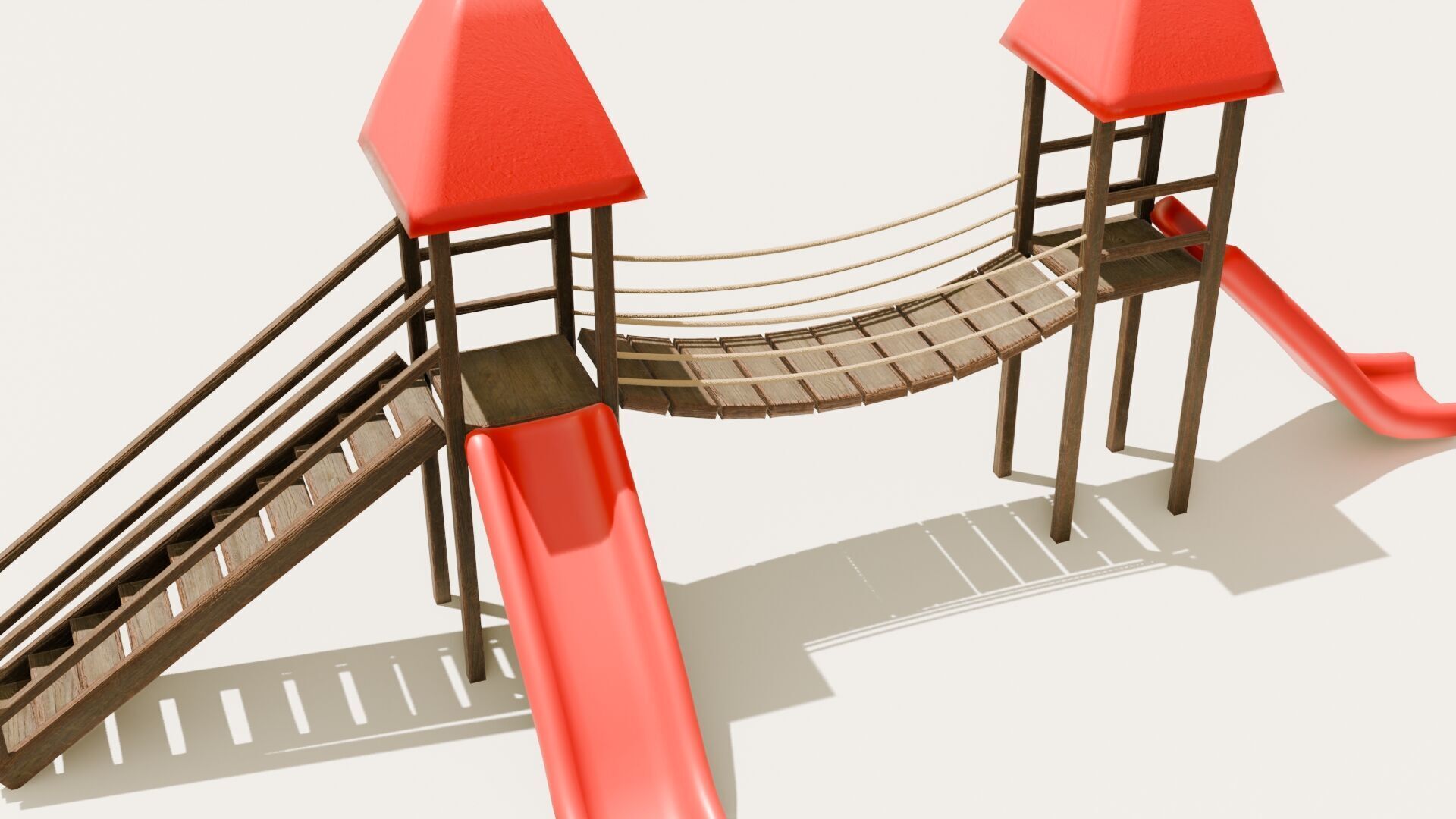 Playground castle with a slide Low-poly 3D model_26