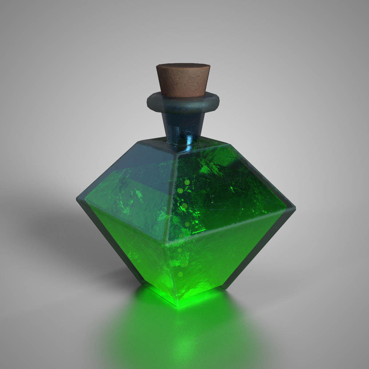 10 Magic Potion Bottles Stylize Fantasy RPG Asset Pack Low-poly 3D model_2