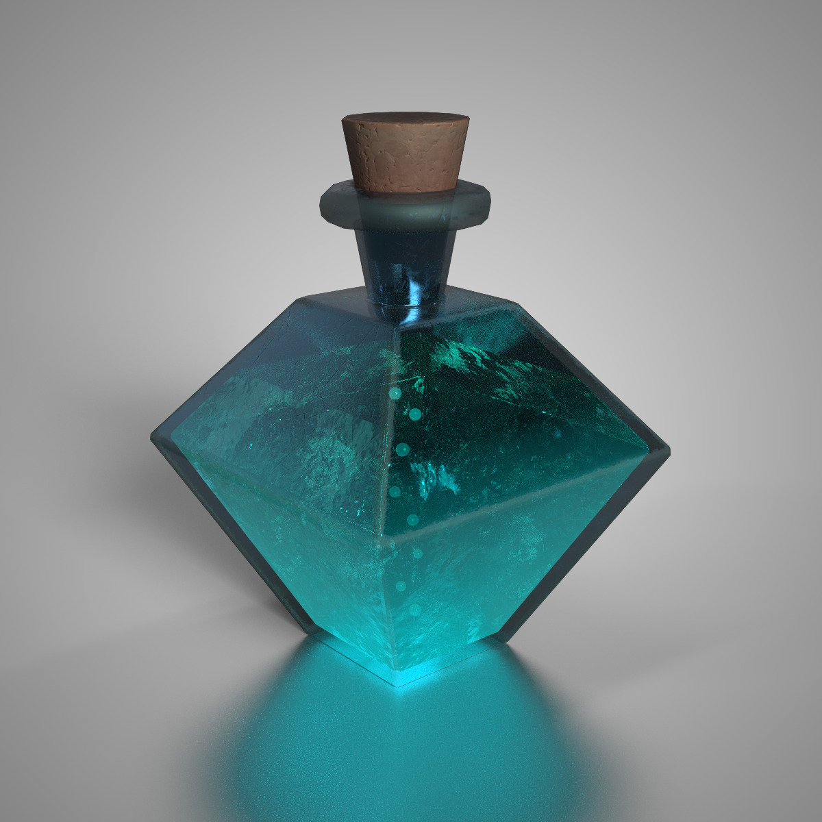 10 Magic Potion Bottles Stylize Fantasy RPG Asset Pack Low-poly 3D model_8