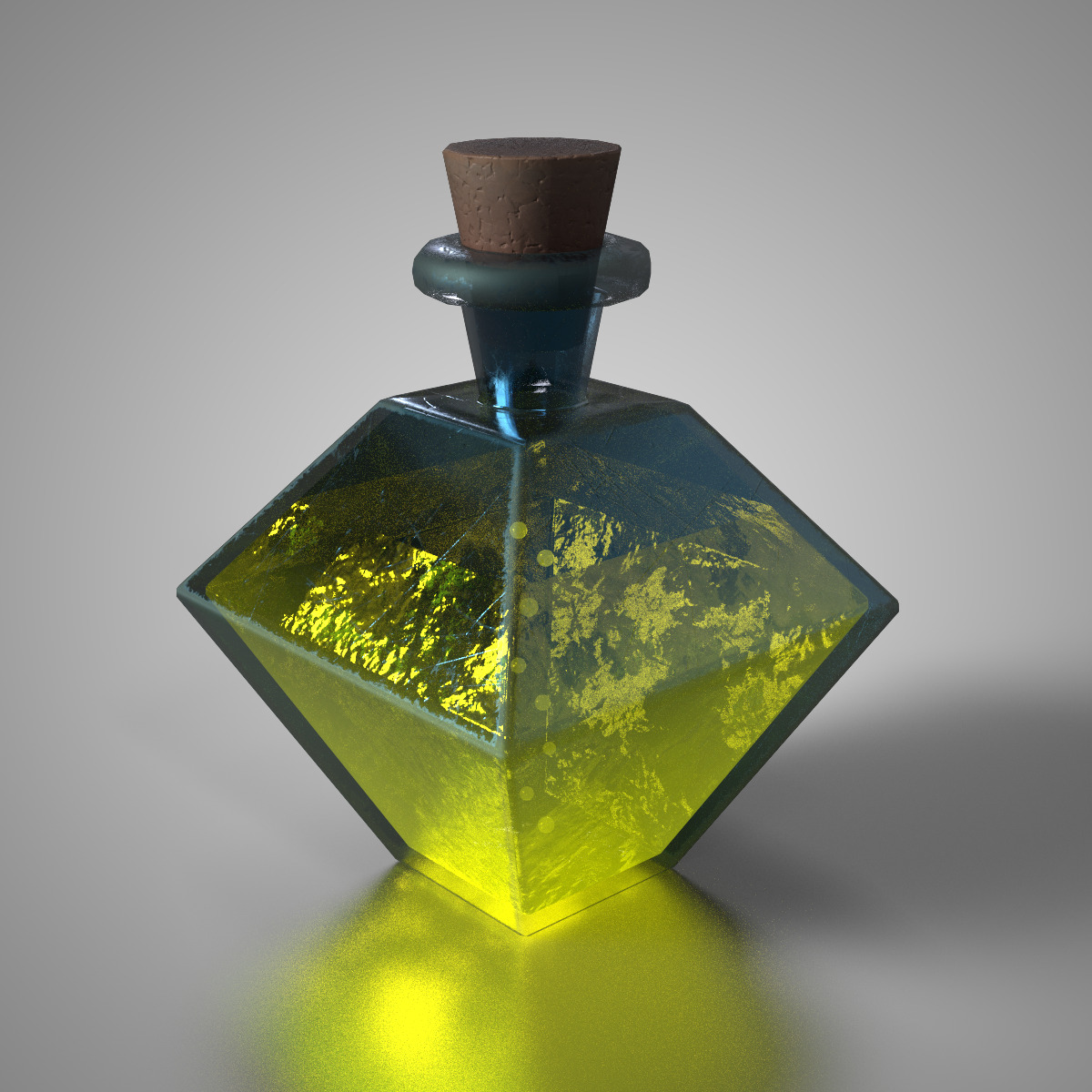 10 Magic Potion Bottles Stylize Fantasy RPG Asset Pack Low-poly 3D model_10