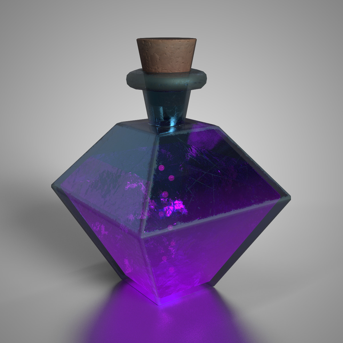 10 Magic Potion Bottles Stylize Fantasy RPG Asset Pack Low-poly 3D model_6