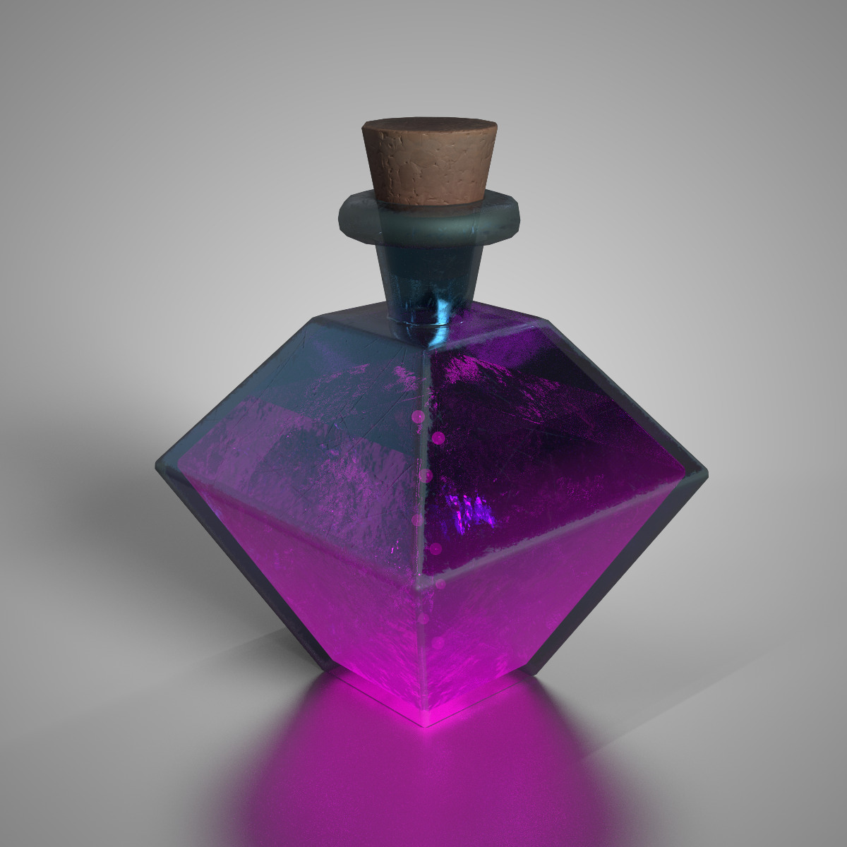 10 Magic Potion Bottles Stylize Fantasy RPG Asset Pack Low-poly 3D model_5