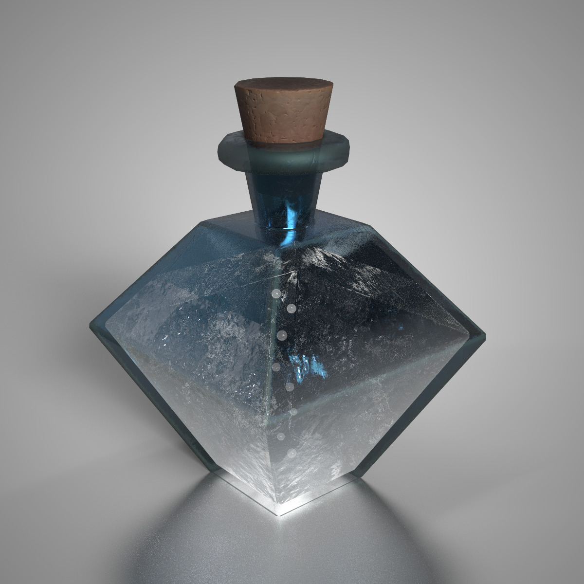 10 Magic Potion Bottles Stylize Fantasy RPG Asset Pack Low-poly 3D model_9