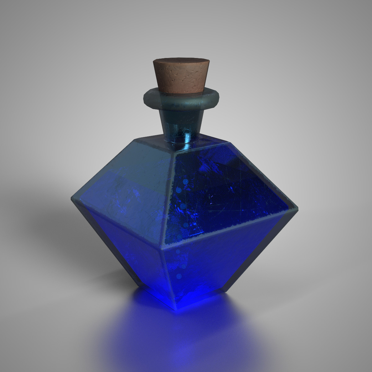 10 Magic Potion Bottles Stylize Fantasy RPG Asset Pack Low-poly 3D model_1