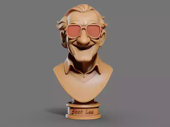 Stan Lee Bust 3D Print STL