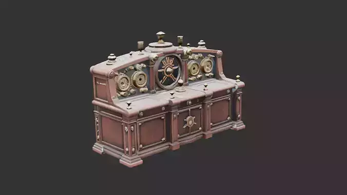 Steampunk Airship Control Console